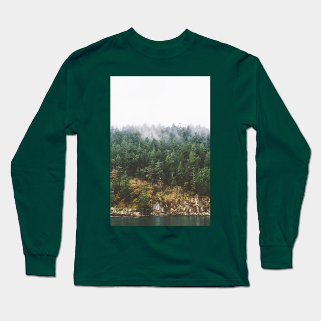 Vancouver Island Fog Long Sleeve T-Shirt by Admkng